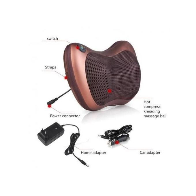 Coussin massage chauffant, massant bien être shiatsu à la maison ou en voiture thumbnail 4