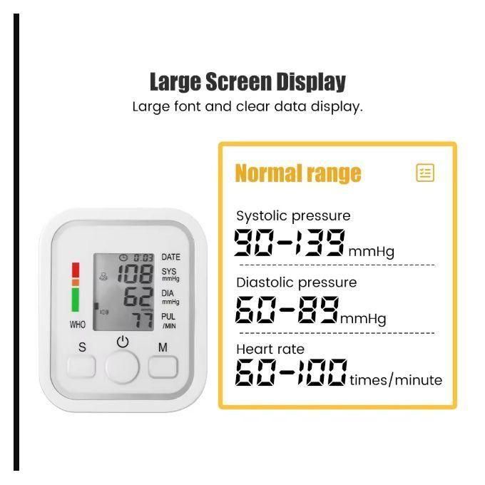 Tensiomètres Brassard Tension Artérielle, Tensiometres Bras, Pouls, Fréquence Cardiaque thumbnail 3