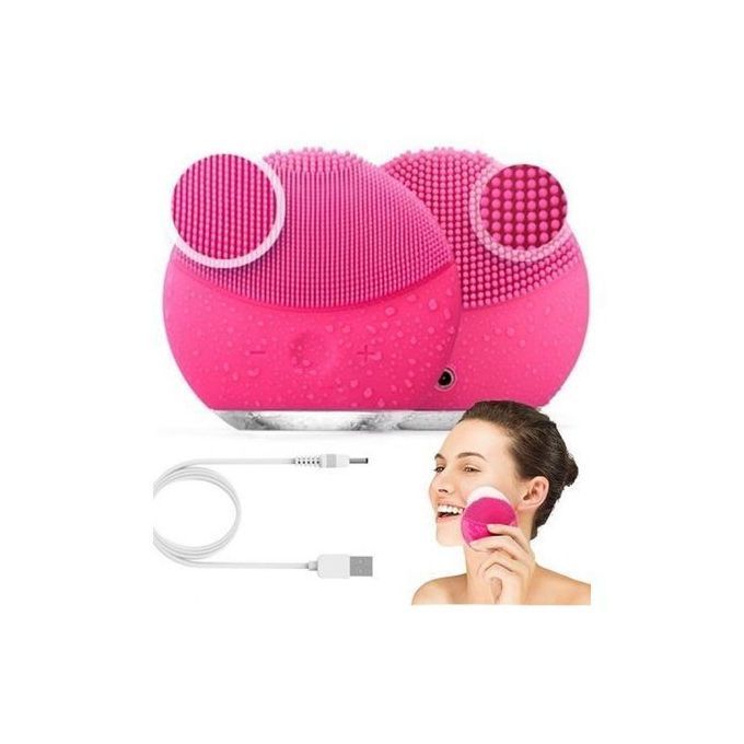 Brosse Nettoyante Masseur pour Visage vibrante pour tous types de peaux convient aux peaux sensibles-Appareil Anti-Rides - Couleur Rose