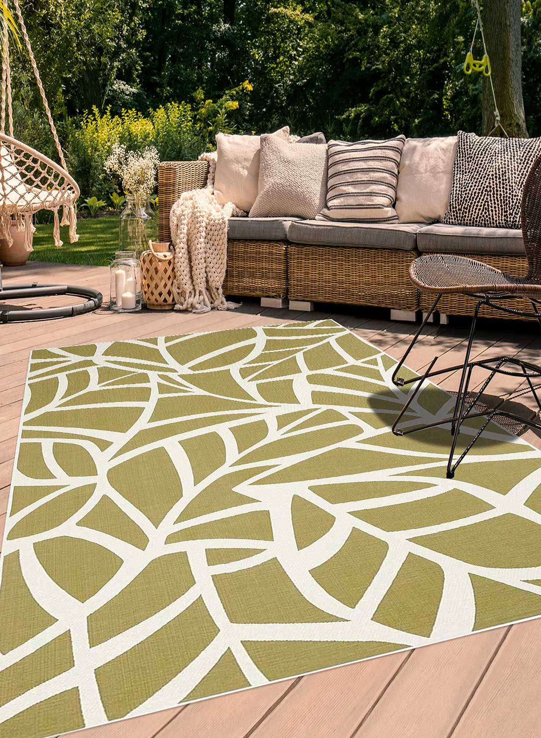 Tapis Feuille Ex Vert thumbnail 1