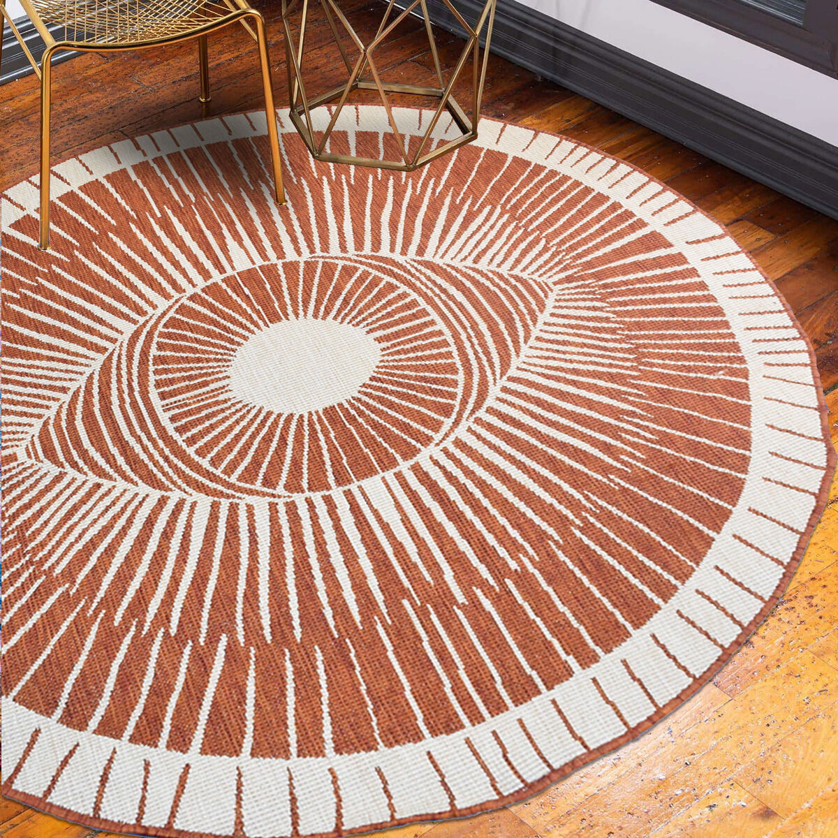 Tapis Ext Cosmic Reversible Ocre, Crème thumbnail 4