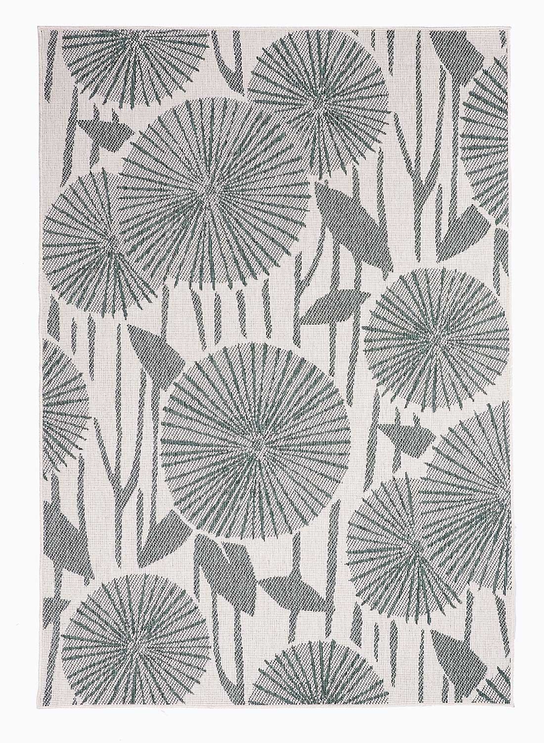 Tapis Af Paraple Reversible Vert, Crème thumbnail 3