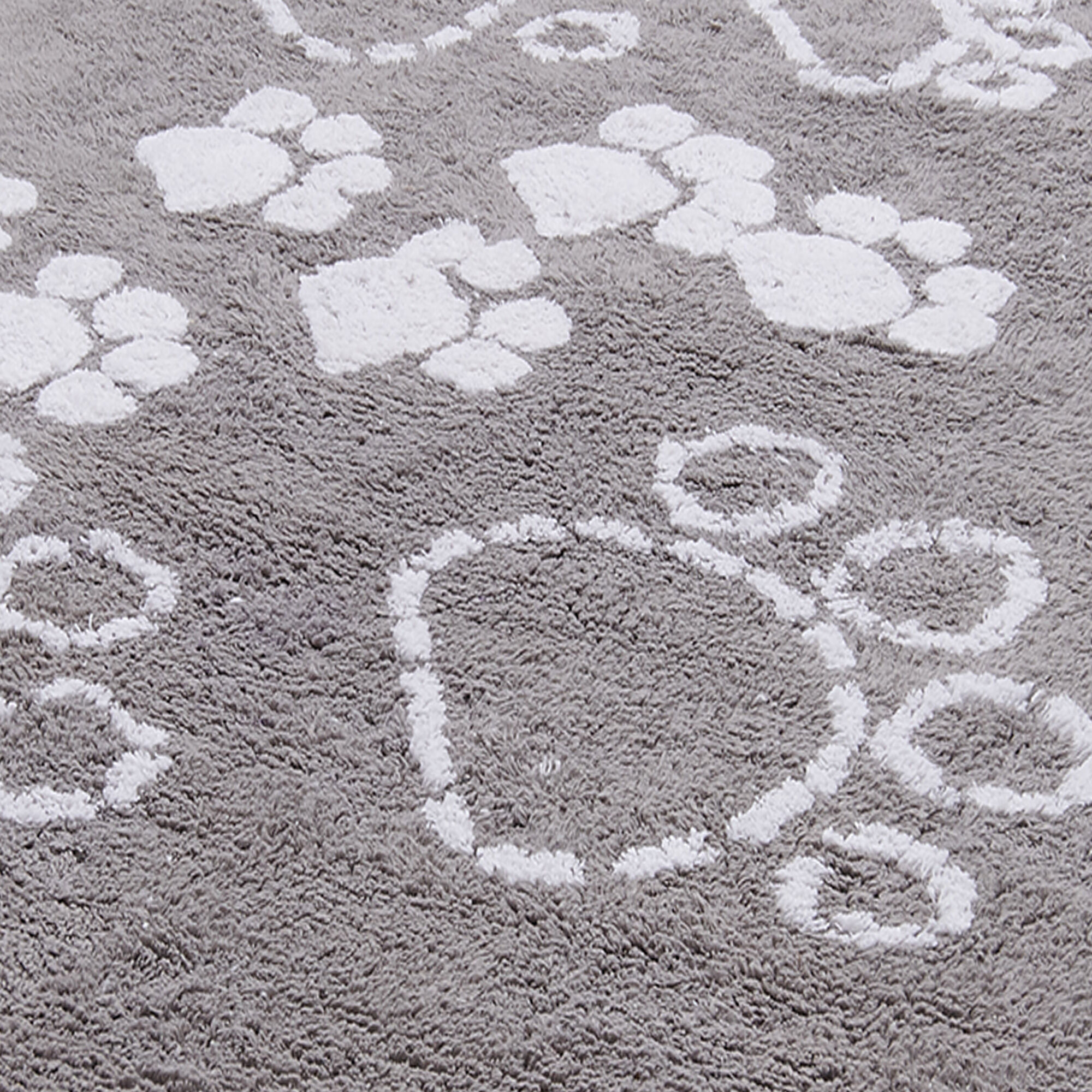 Tapis Pattes 100% Bio Gris, Blanc thumbnail 3