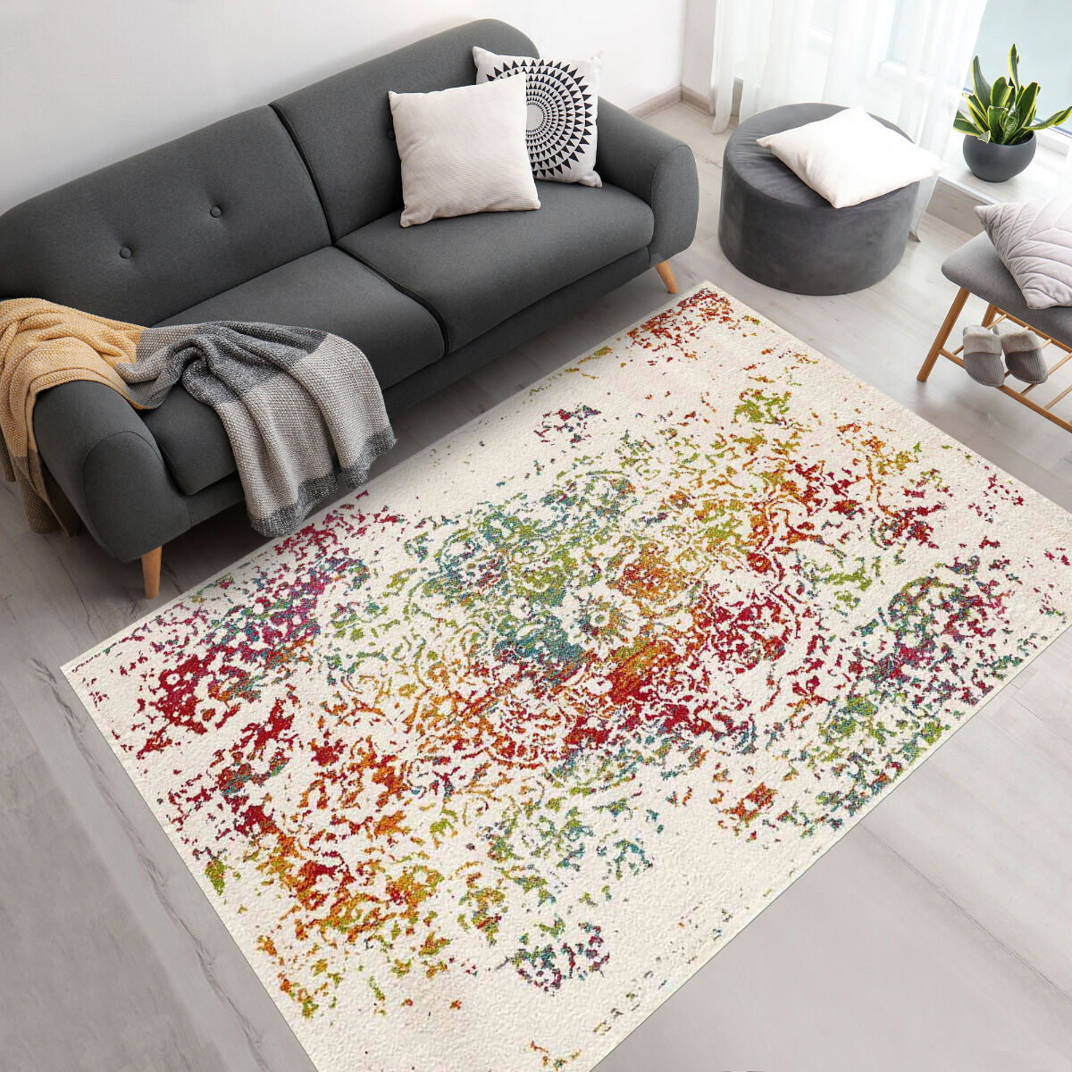 Tapis Oriental Destructure 2 Multicolore thumbnail 4