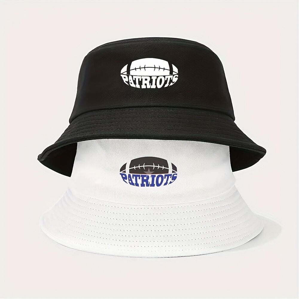 2 Chapeaux de pêche à motif d'équipe sportive Patriot - Chapeaux de soleil respirant et ajustable
