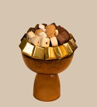 Coupe en Verre Dor à Pied P