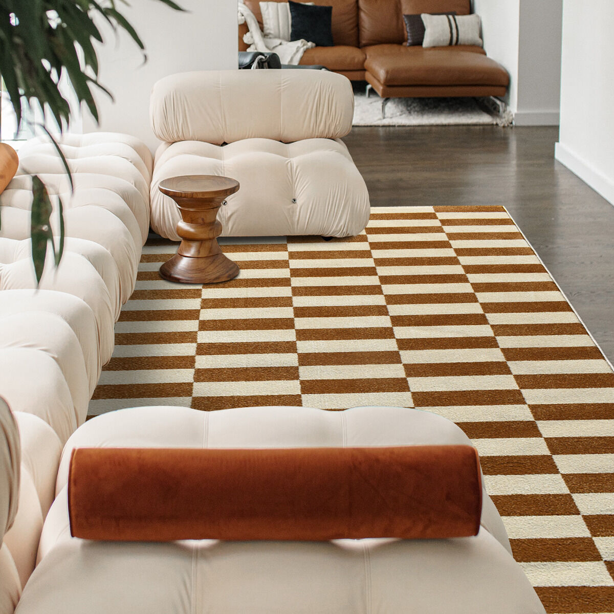 Tapis Danyo Crème, Camel