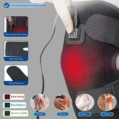 Coussin Chauffant Électrique pour Genou Thérapie Thermique Usb