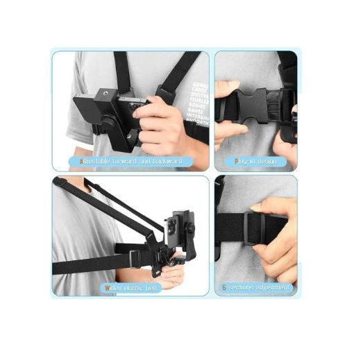 Support Sanglier Réglable et Fixation de Sangle de Poitrine pour Téléphone