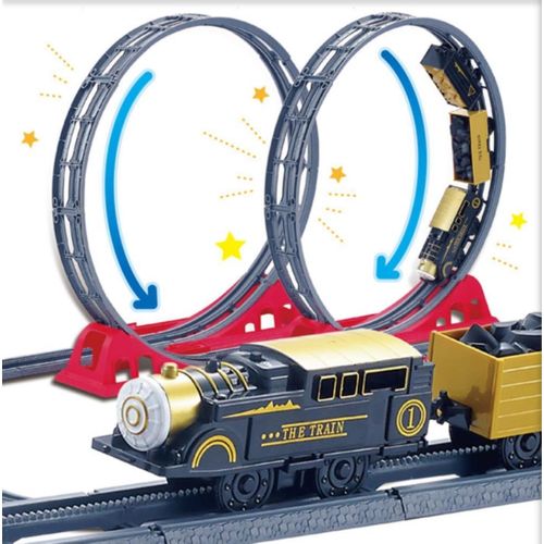 Train Éducatif pour Enfants – 42 Pièces avec Lumières et Sons, 2 Boucles