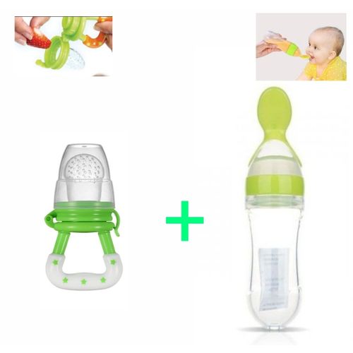 Ensemble de Sucette Fruit et Biberon Cuillère en Silicone