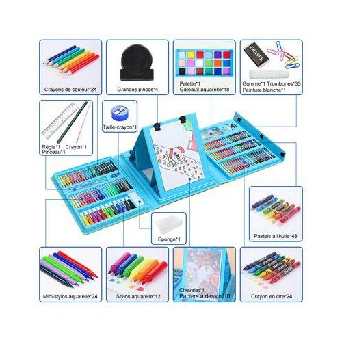 Kit de Peinture de Luxe pour Enfants, 208 Pièces thumbnail 3