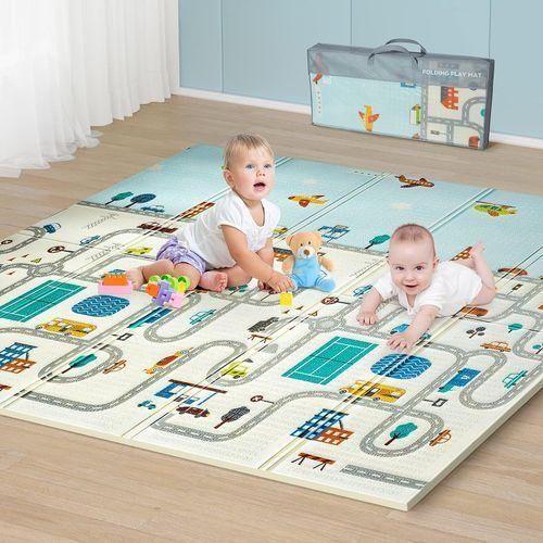 Tapis Antichoc Résistante et Pliable de Jeu pour Chambres D'enfants 200x180x1cm