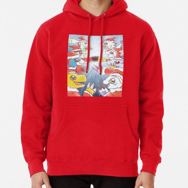 Noël Digimon Sweat à capuche épais