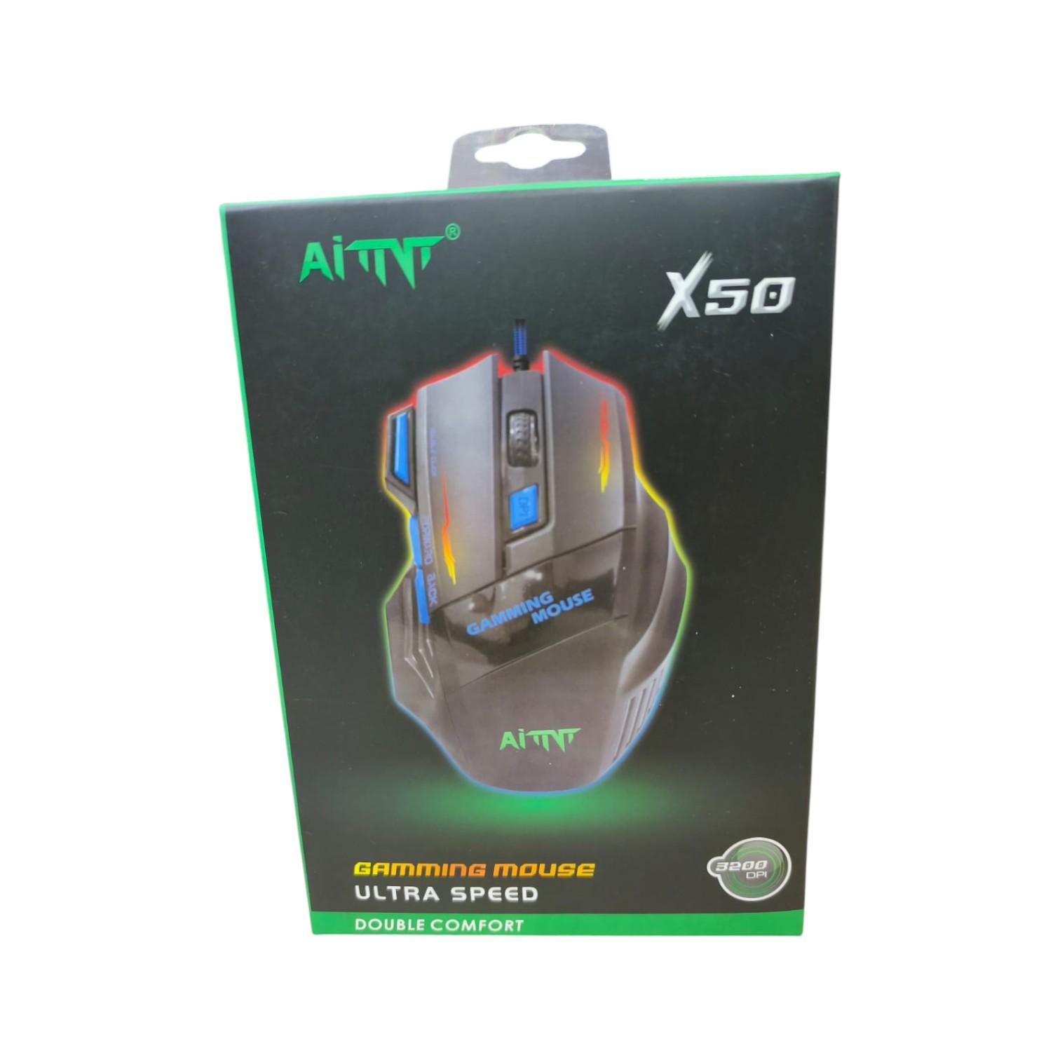 X50 – Souris Gaming Filaire 3200 DPI avec 6 Boutons