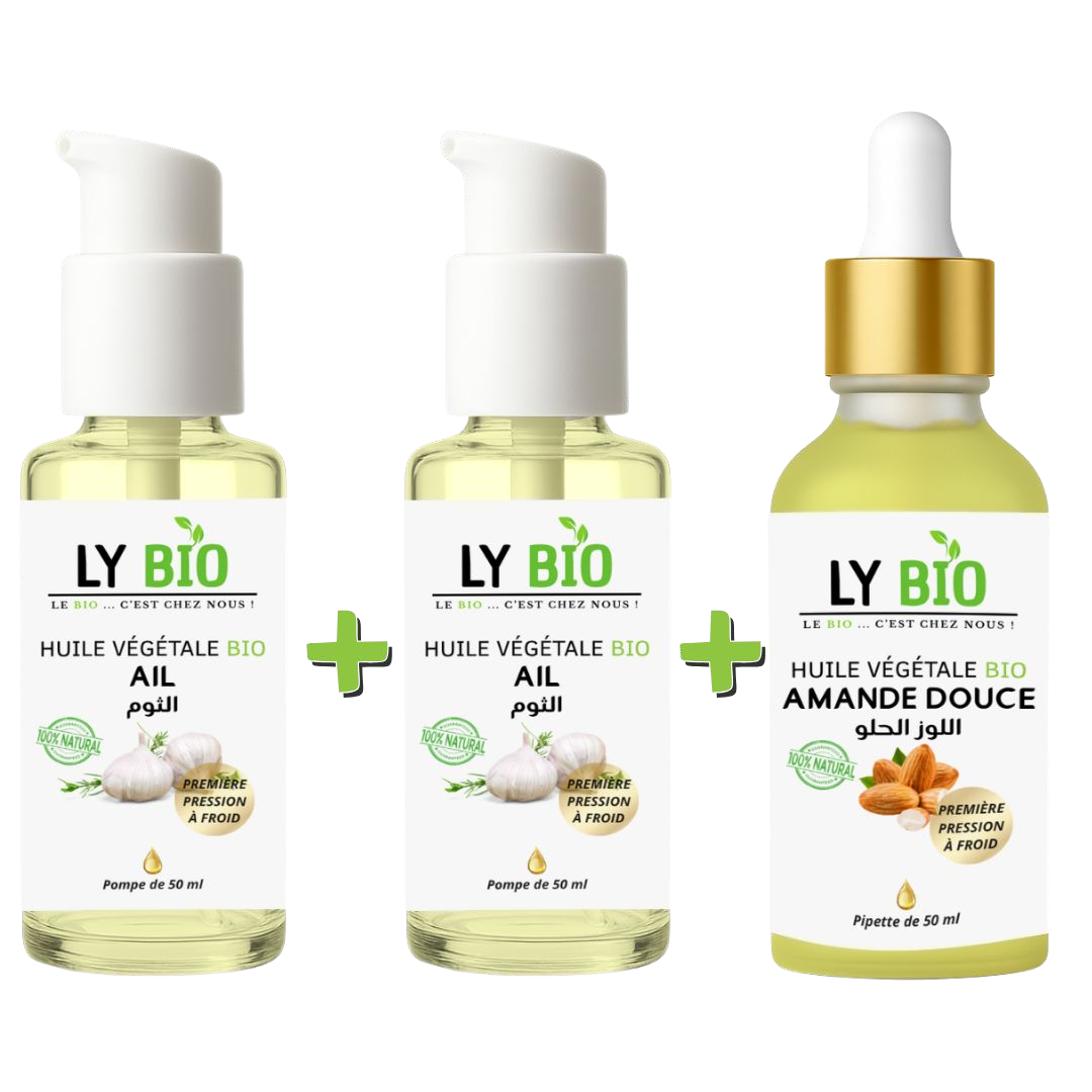 PACK 2 X HUILE AIL 50ML - POMPE + HUILE AMANDE DOUCE 50ML - PIPETTE thumbnail 3