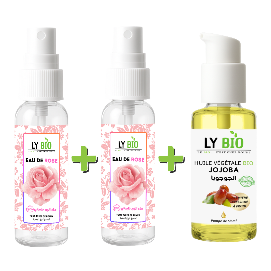 Pack 2 X Eau de Rose 100ml + Huile Jojoba 50ml - Pompe thumbnail 3
