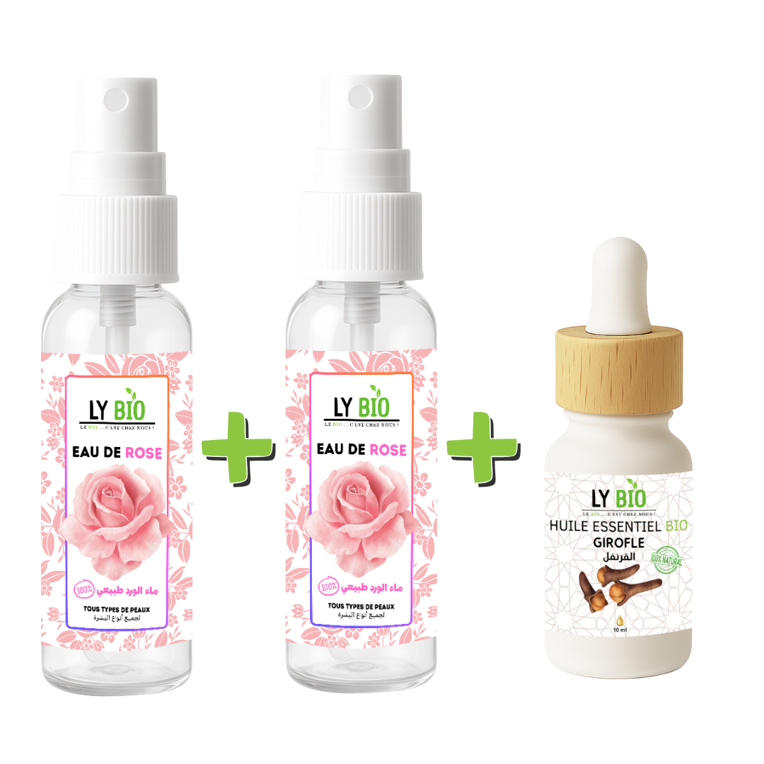 Pack 2 X Eau de Rose 100ml + Huile Essentiel Girofle 10ml thumbnail 3