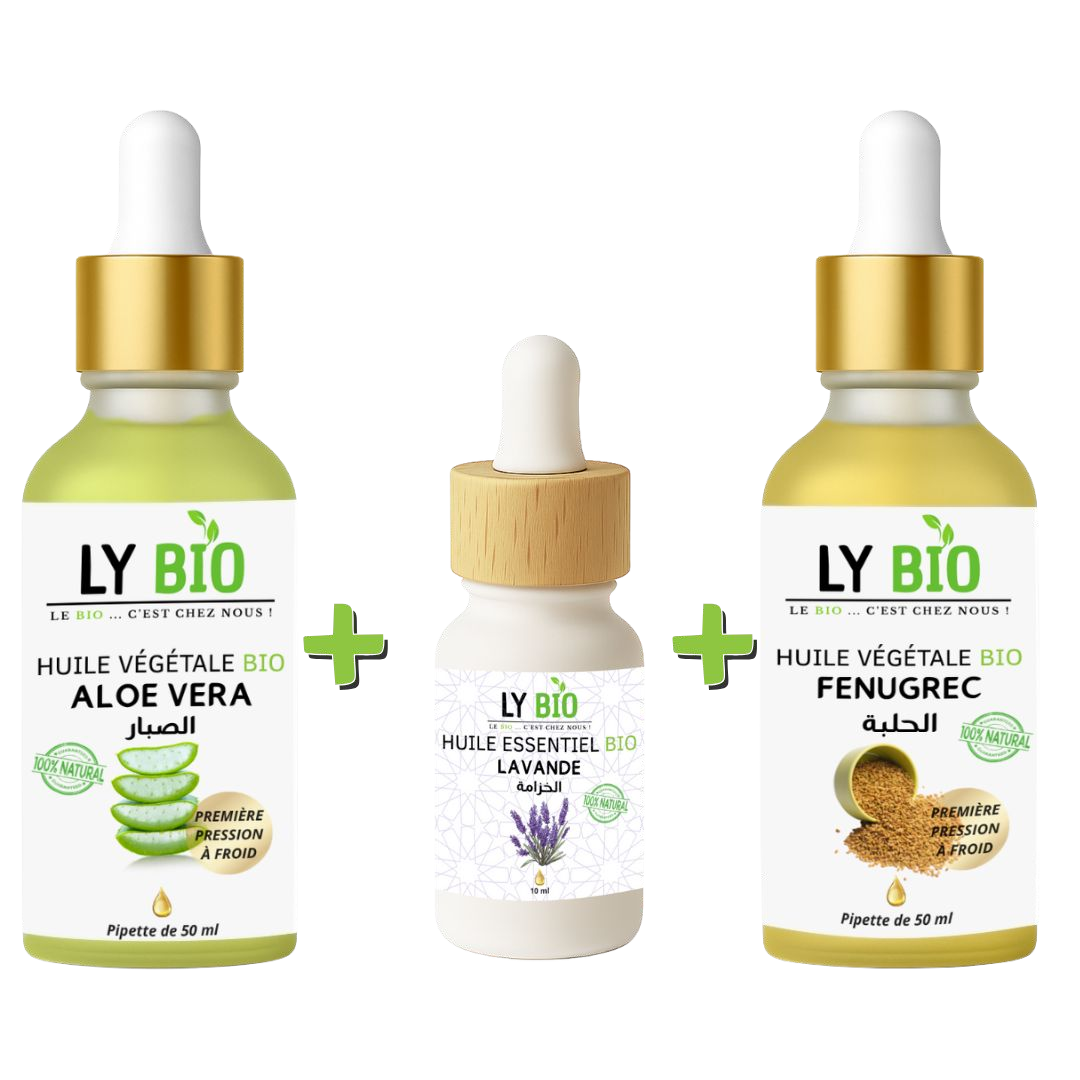 Pack Huile Aloe Vera 50ml - Pipette + Huile Essentiel Lavande 10ml + Huile Fenugrec 50ml - Pipette thumbnail 4