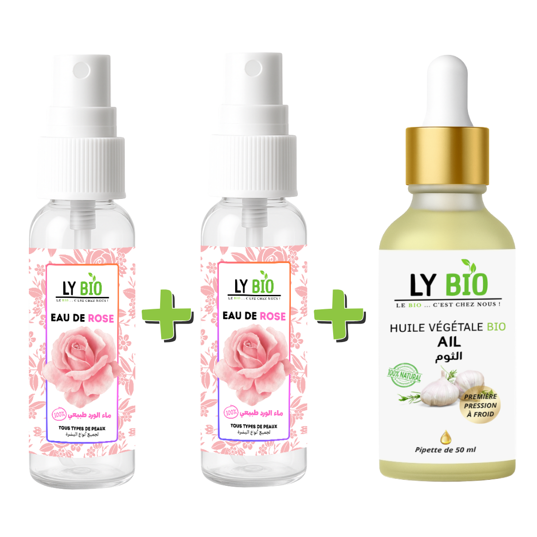 Pack 2 X Eau de Rose 100ml + Huile Ail 50ml - Pipette thumbnail 4