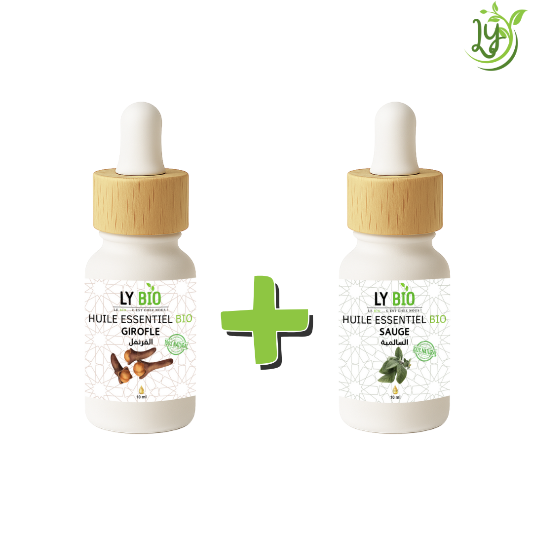 Pack Huile Essentiel Girofle 10ml + Huile Essentiel Sauge 10ml