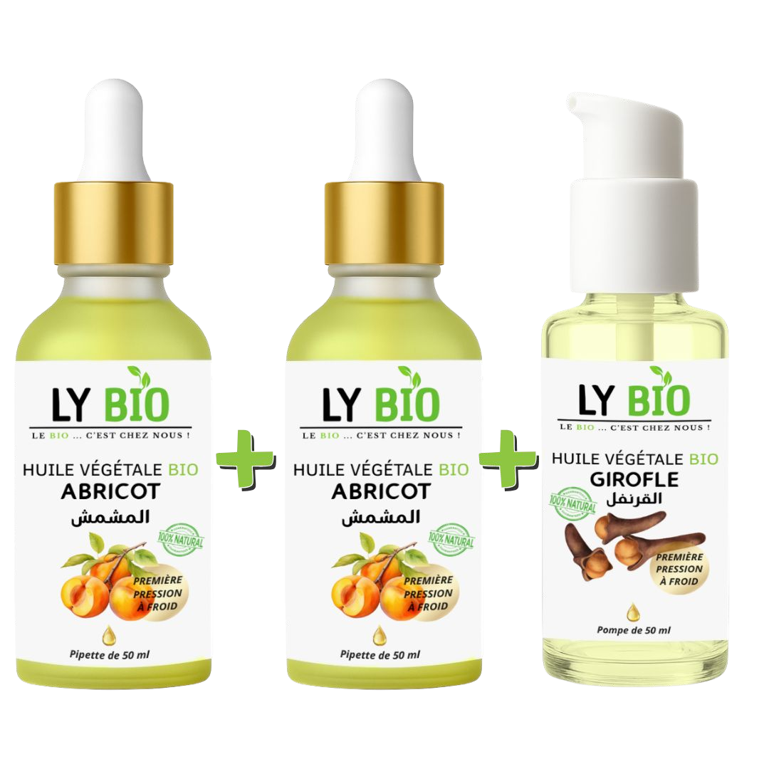 PACK 2 X HUILE ABRICOT 50ML - PIPETTE + HUILE GIROFLE 50ML - POMPE thumbnail 3