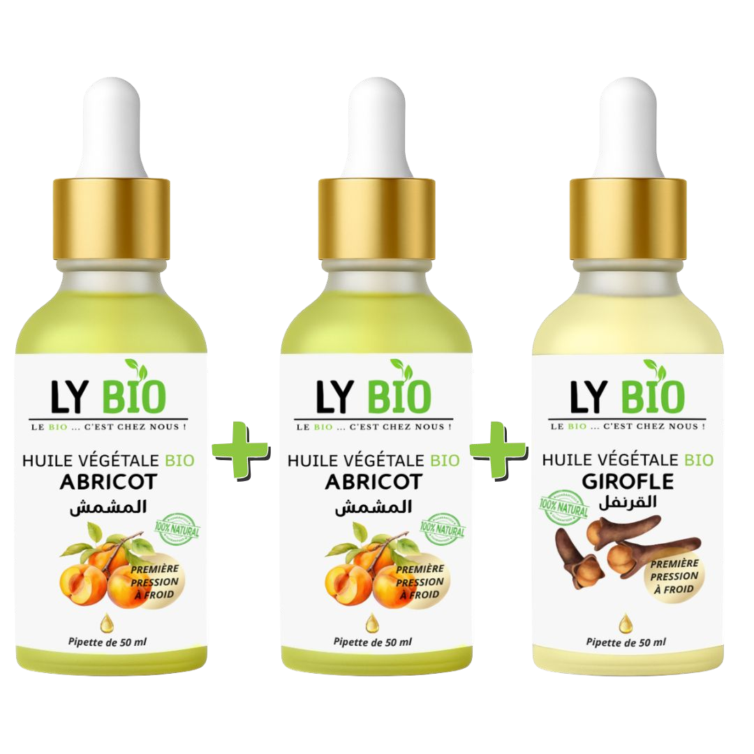 PACK 2 X HUILE ABRICOT 50ML - PIPETTE + HUILE GIROFLE 50ML - PIPETTE thumbnail 3