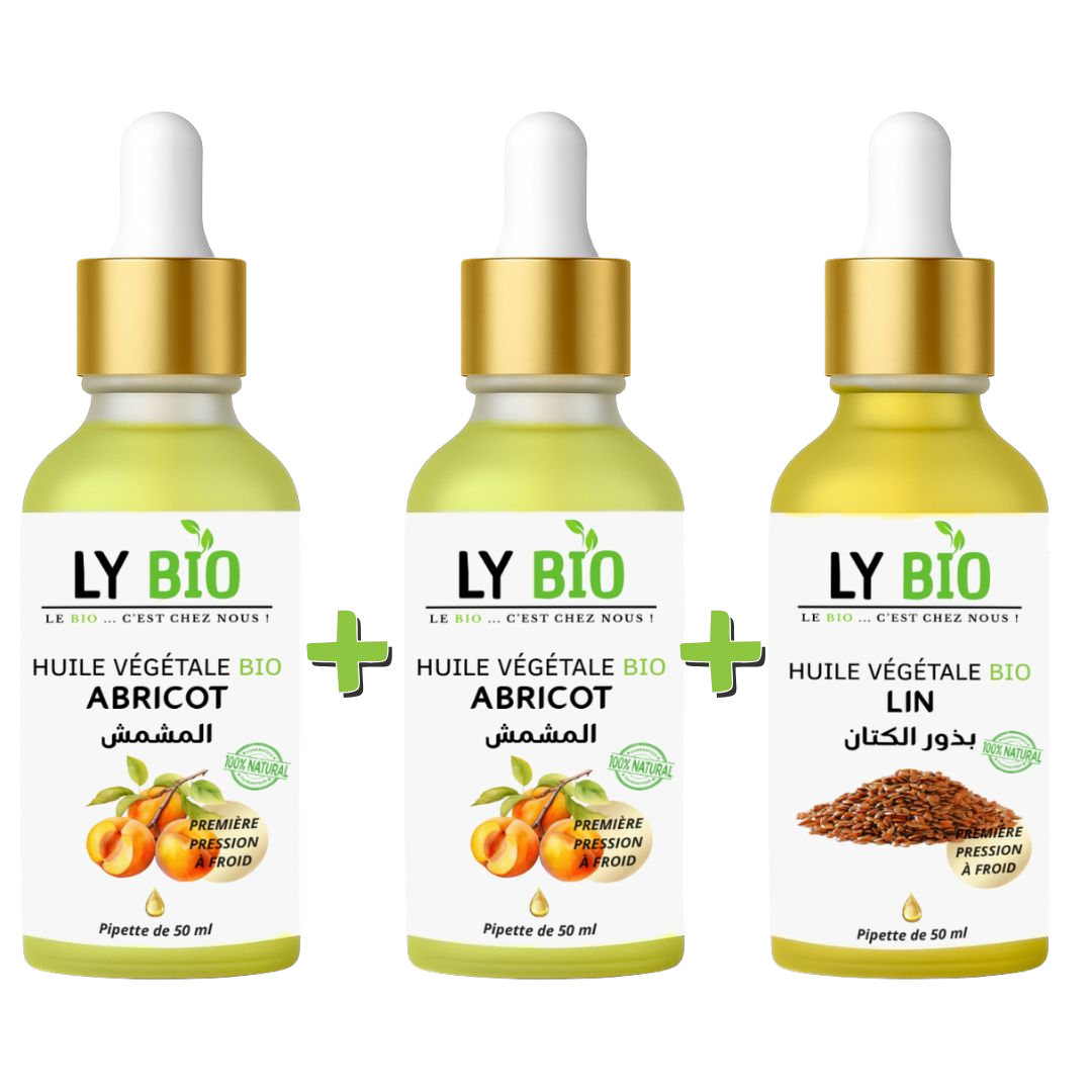 PACK 2 X HUILE ABRICOT 50ML - PIPETTE + HUILE LIN 50ML - PIPETTE thumbnail 3