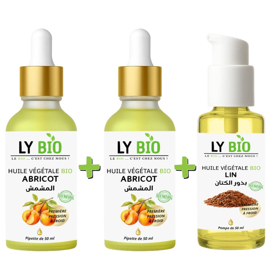 PACK 2 X HUILE ABRICOT 50ML - PIPETTE + HUILE LIN 50ML - POMPE thumbnail 3