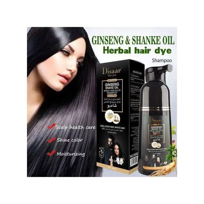 Shampooing Colorant Noir au Collagène et à l'huile d'Argan