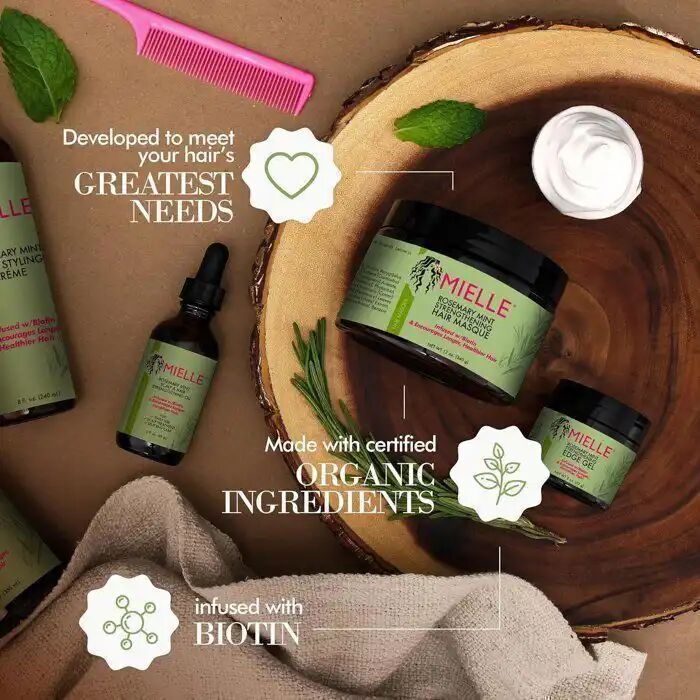 Masque Capillaire de Renforcement à la Menthe au Romarin, 340g thumbnail 4