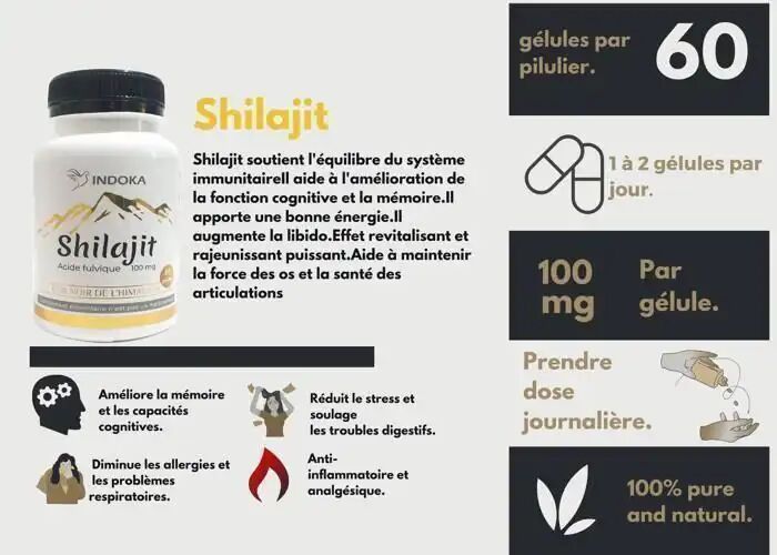 Shilajit Acide Fulvique 100mg  thumbnail 4