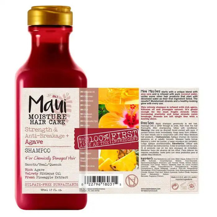 Shampoo Strength & Anti-Breakage + Moisturizing Agave Shampoo 385ML thumbnail 4