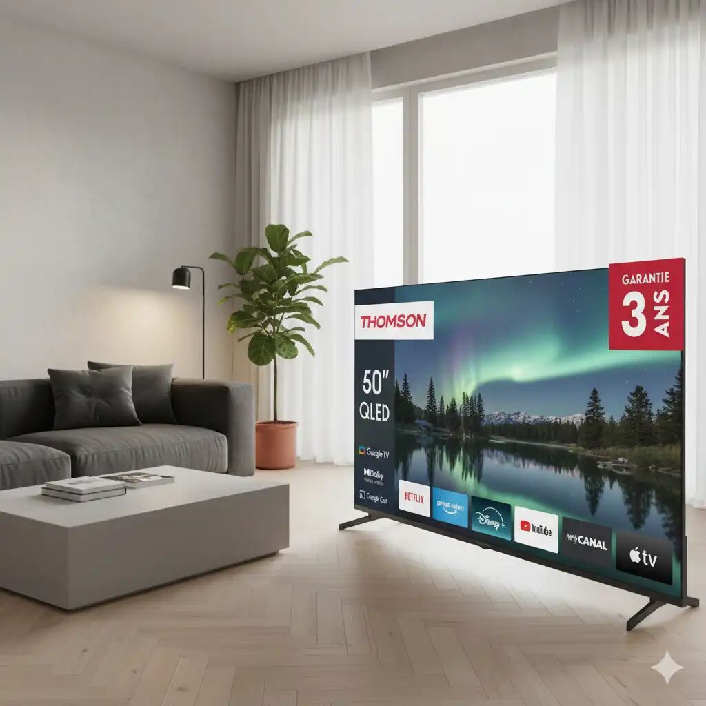 Téléviseur QLED 50  - 4K Ultra HD - HDR10 - Google TV - Smart TV thumbnail 2