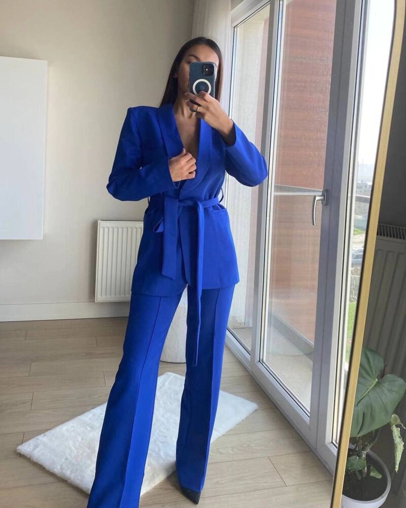 Ensemble Tailleur Importé Ceinturé - Importé De La Turquie