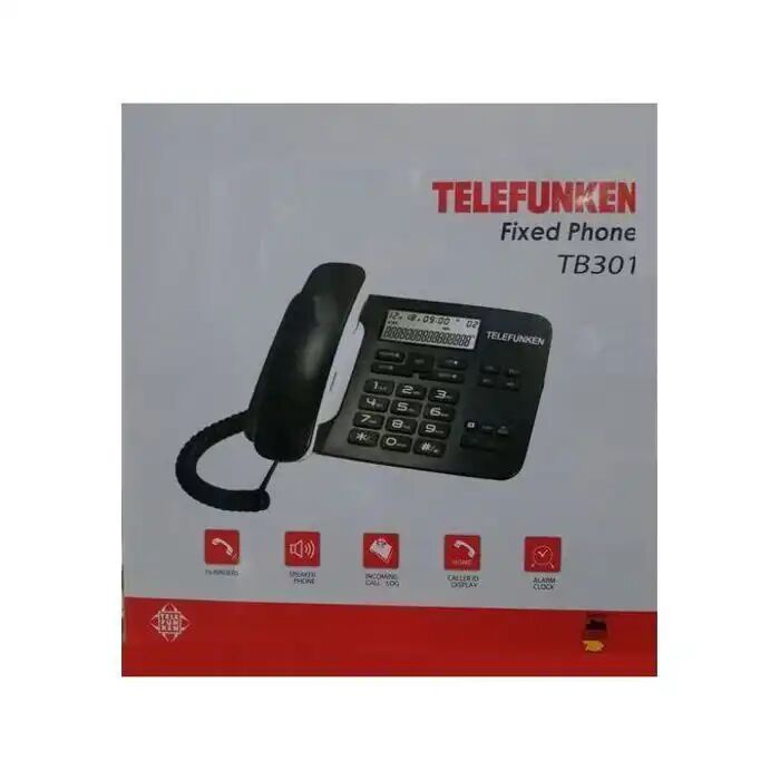 Téléphone Fixe Fil Poste Téléphonique TB301 B/W