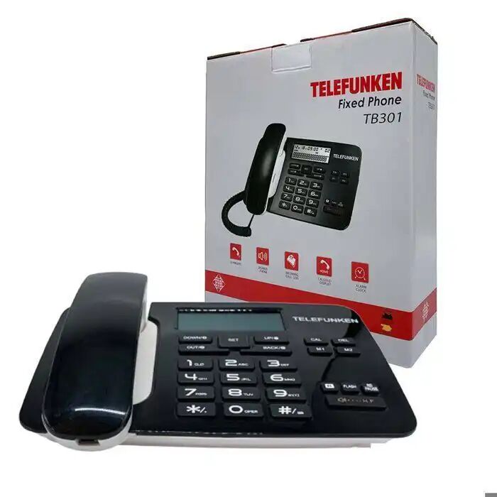 Téléphone Fixe Fil Poste Téléphonique TB301 B/W