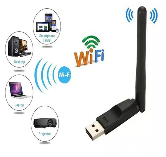 Clé USB Wifi - Mini USB 2.0 - 150Mbps - Antenne Rotative - IEEE 802.11n/g/b