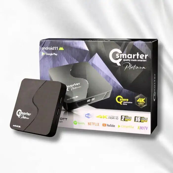 Smart TV BOX  - 4K - Wifi - 16Go - Abonnement Netflix 12 Mois