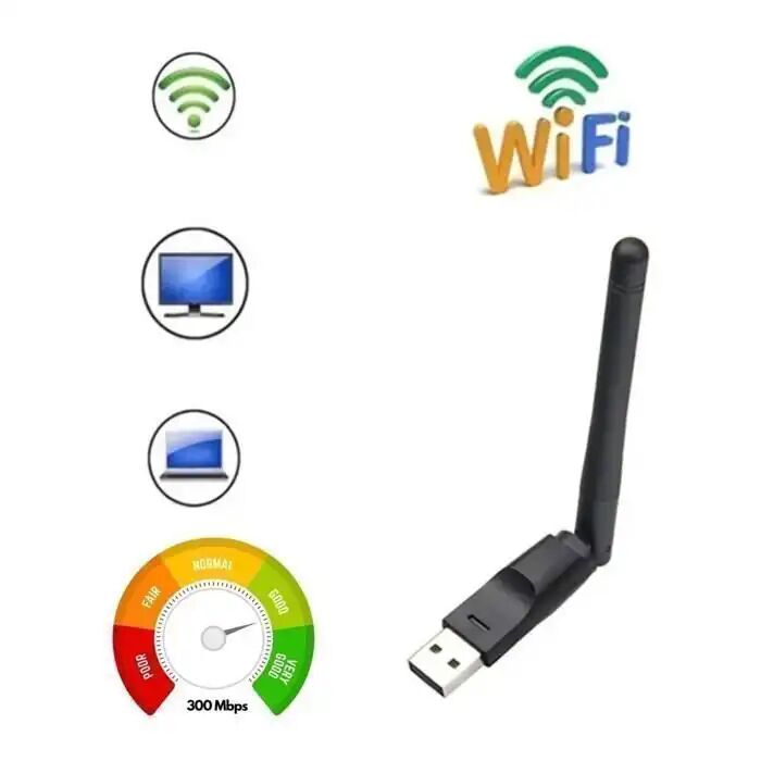 Clé USB Wi-Fi 150 Mbps avec Antenne Rotative