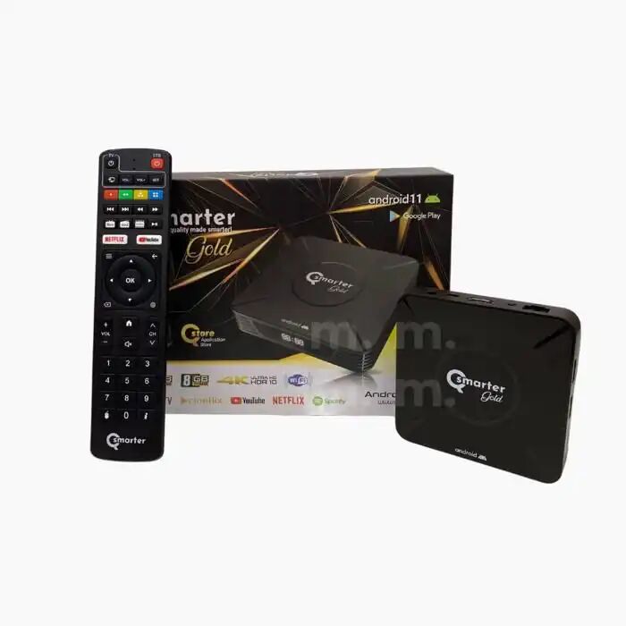 Lecteur Multimédia  - Gold Android Ott 8G - UHD 4K - WiFi bi-bande - 1 Go RAM