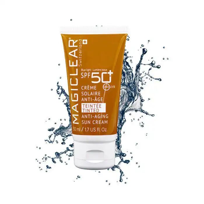 Crème Solaire Teintée - Spf 50+ - Texture Crème - Protection Uv - Anti-âge