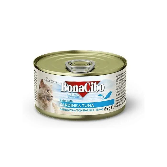 Pâté de sardine et de thon pour chat Adulte 85g