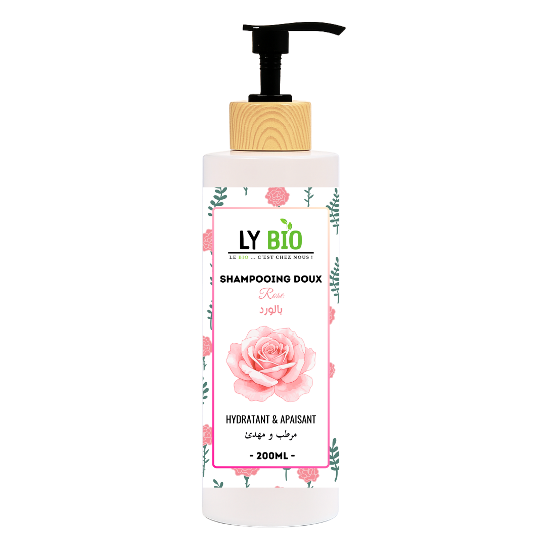 Shampooing de rose - hydratant et apaisant