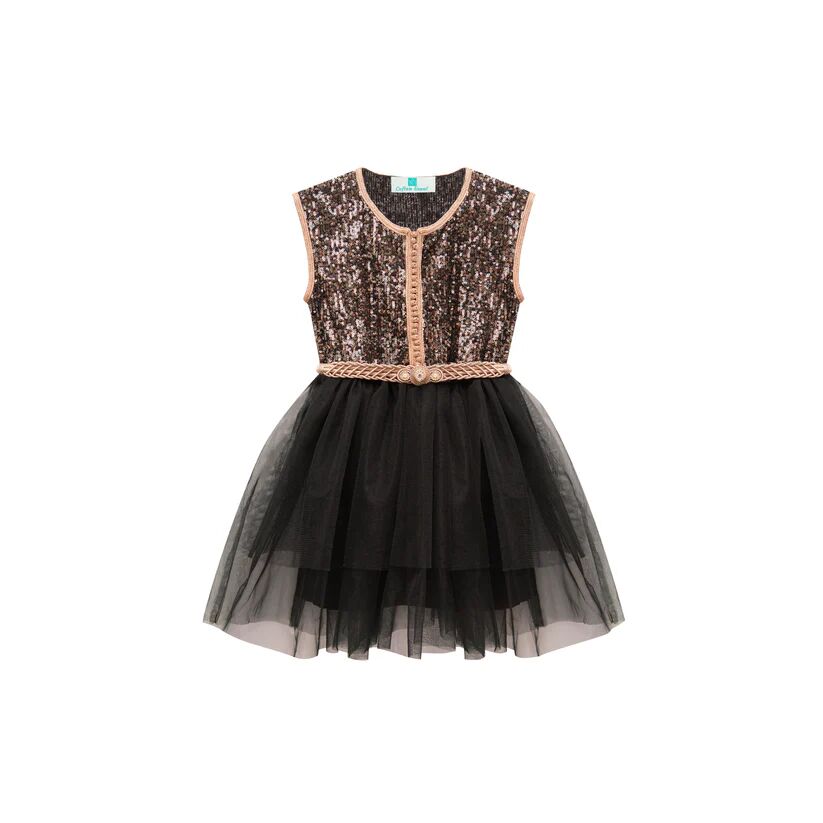 Caftan sans Manches Pailleté - Noir thumbnail 2