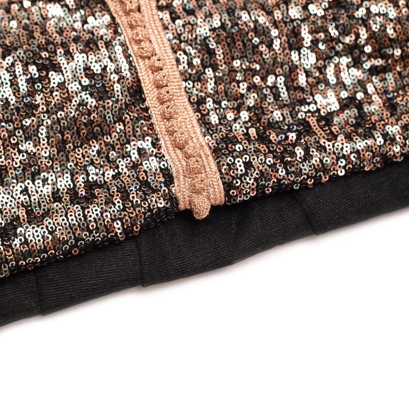 Caftan sans Manches Pailleté - Noir thumbnail 3