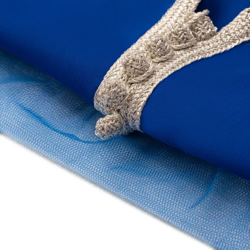 Caftan sans Manches en Crêpe Georgette en Soie  thumbnail 3