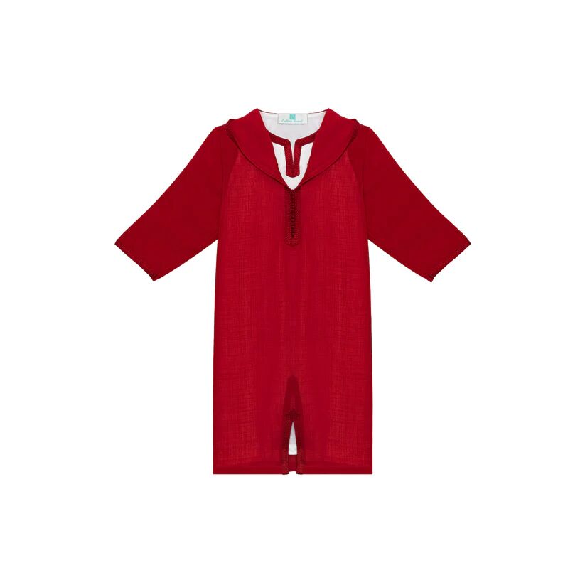 Jellaba Rouge Rubis pour fille
