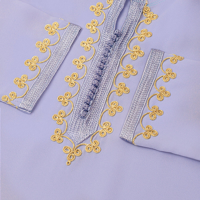 Caftan avec Manches en crêpe de soie thumbnail 3