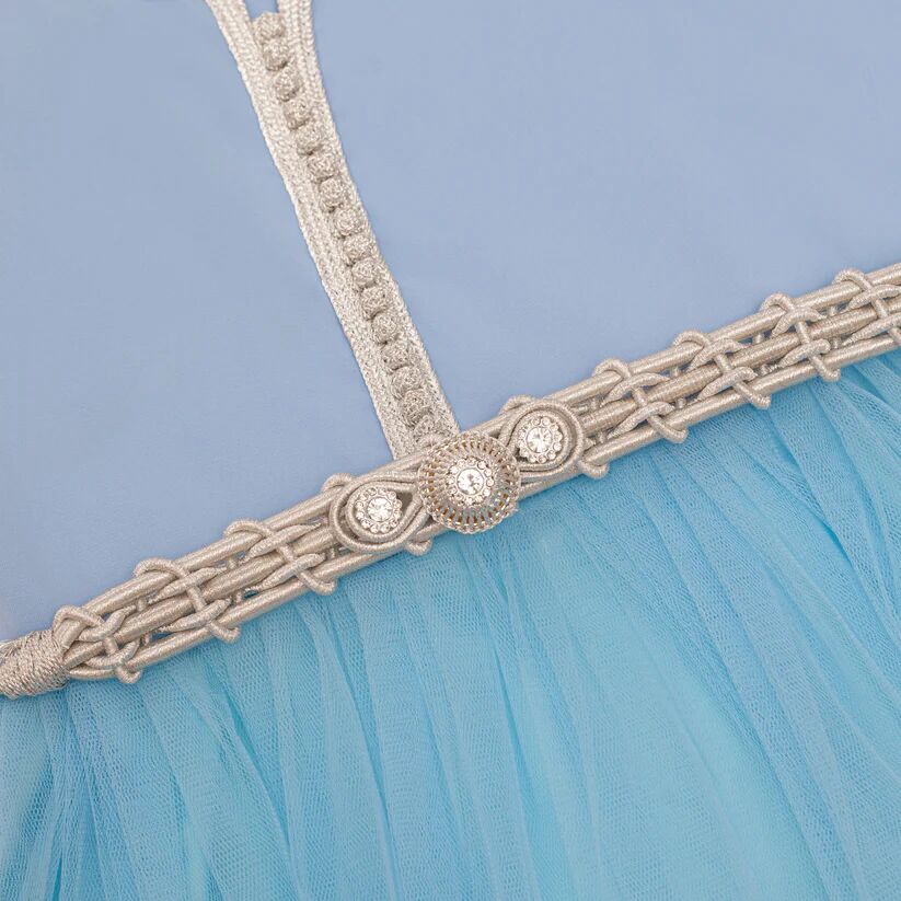 Caftan sans Manches en Crêpe Georgette de Soie thumbnail 3